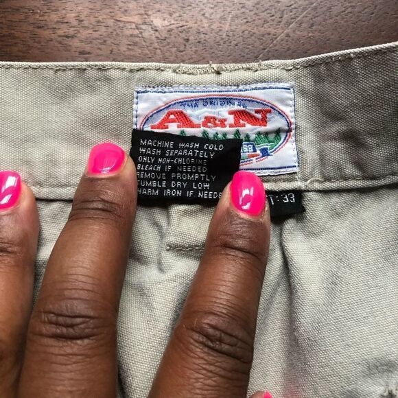 A&N Mens Cotton Canvas Hiking Fishing Short, Size 33 - Picture 3 of 6